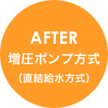 AFTER 増圧ポンプ式(直結給水方式)
